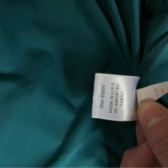 Kiyonna Whimsy Wrap Dress flirty flouncy size 4 teal color - Picture 11 of 12